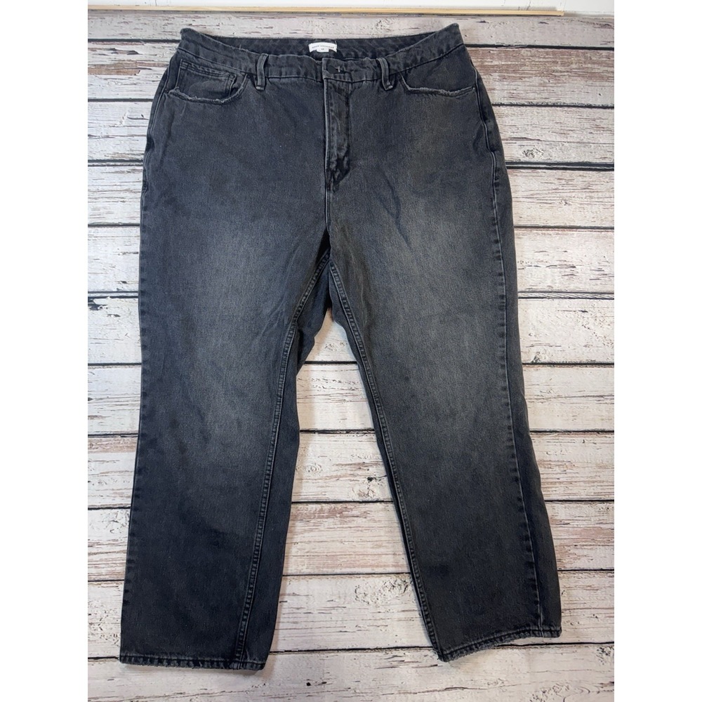 Good‎ American GOOD HERITAGE ICON STRAIGHT LEG GNDU999BT Size 16 Black